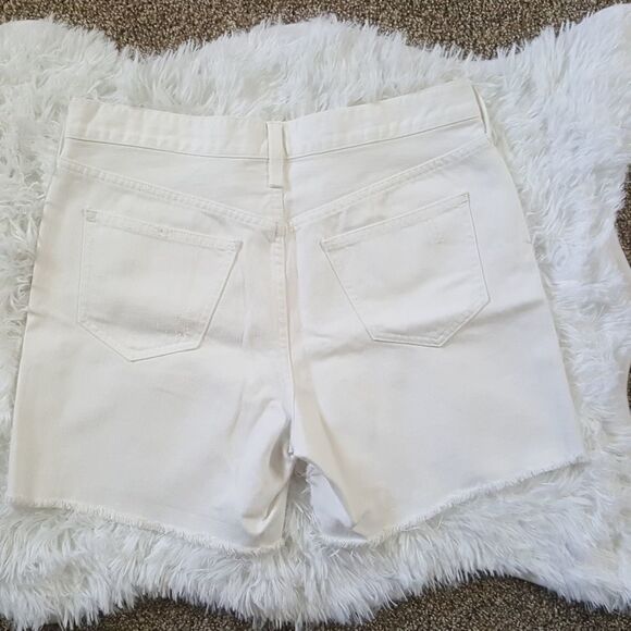 J. CREW White Button Fly Jean Shorts Womens Size 27 - Picture 2 of 7